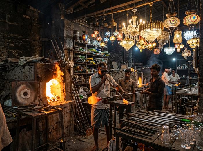 Firozabad Glass Sourcing Agent | Blown Glass & Chandelier Audits | QualityLink Global